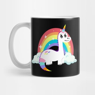 Unicorn Dinosaur and a Rainbow Mug